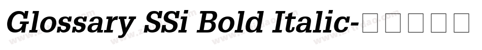 Glossary SSi Bold Italic字体转换